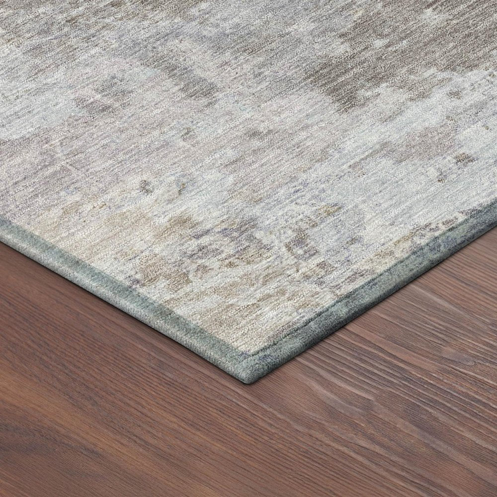 8' X 10' Taupe And Beige Abstract Washable Indoor Outdoor Area Rug HomeRoots