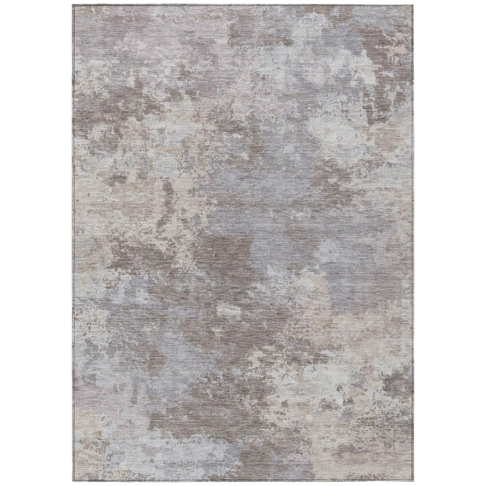 9' X 12' Taupe And Beige Abstract Washable Indoor Outdoor Area Rug HomeRoots