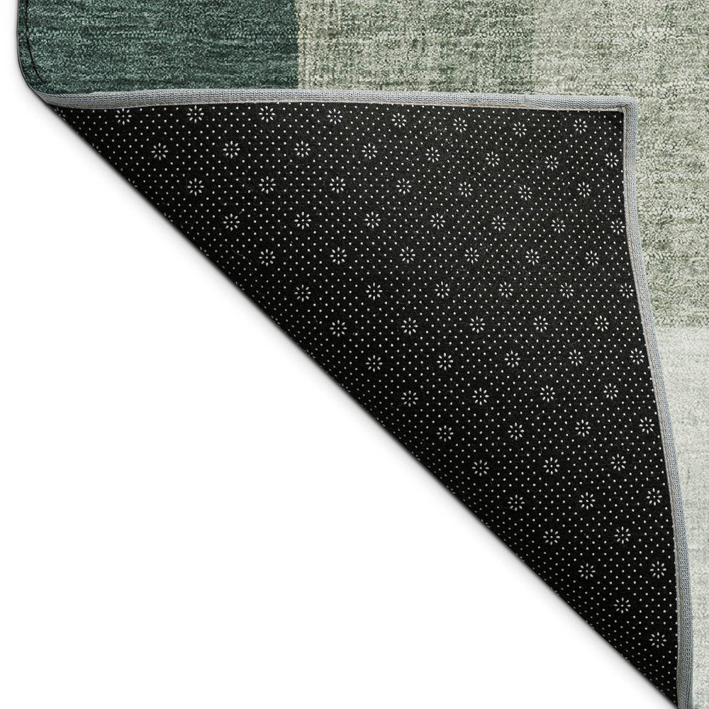 9' X 12' Sage And Ivory Geometric Washable Indoor Outdoor Area Rug HomeRoots