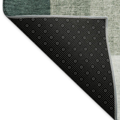 10' X 14' Sage And Ivory Geometric Washable Indoor Outdoor Area Rug HomeRoots