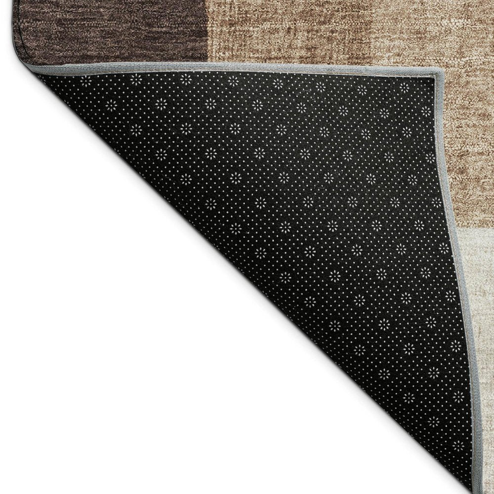 8' X 10' Brown And Beige Geometric Washable Indoor Outdoor Area Rug HomeRoots