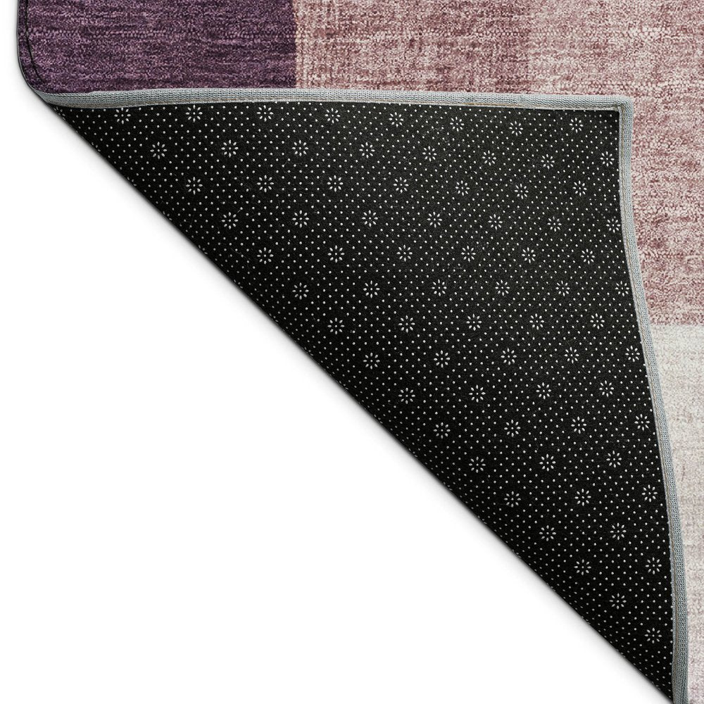 9' X 12' Eggplant And Ivory Geometric Washable Indoor Outdoor Area Rug HomeRoots