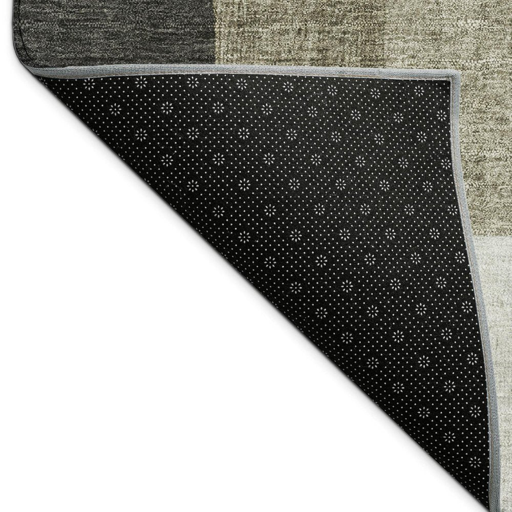 8' X 10' Pewter And Ivory Geometric Washable Indoor Outdoor Area Rug HomeRoots