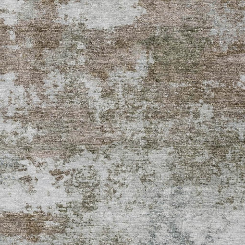 5' X 8' Brown And Beige Abstract Washable Indoor Outdoor Area Rug HomeRoots