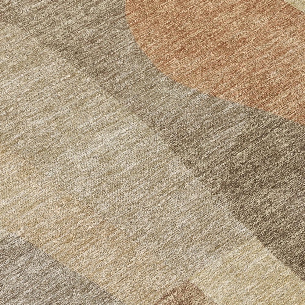 8' X 10' Khaki And Beige Abstract Washable Indoor Outdoor Area Rug HomeRoots