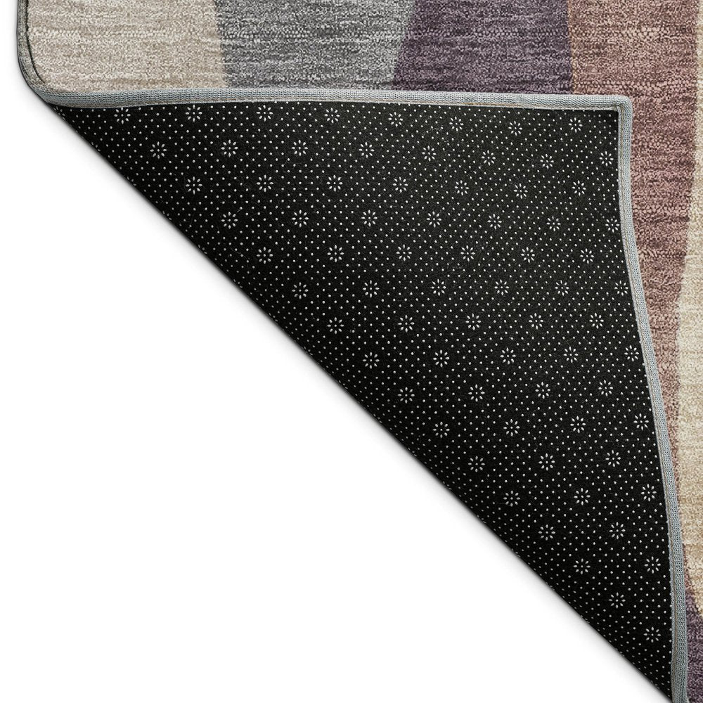 3' X 5' Plum And Copper Abstract Washable Indoor Outdoor Area Rug HomeRoots