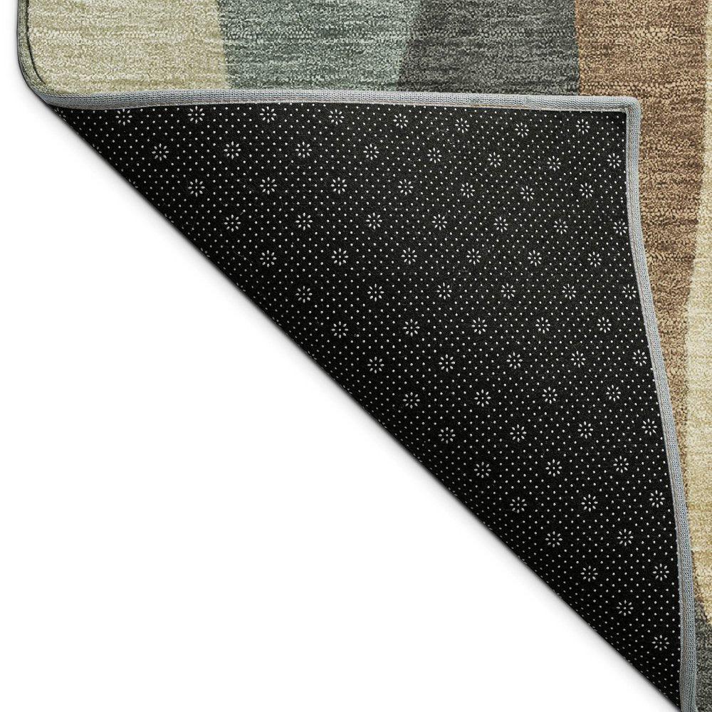 5' X 8' Terra Cotta And Gray Abstract Washable Indoor Outdoor Area Rug HomeRoots