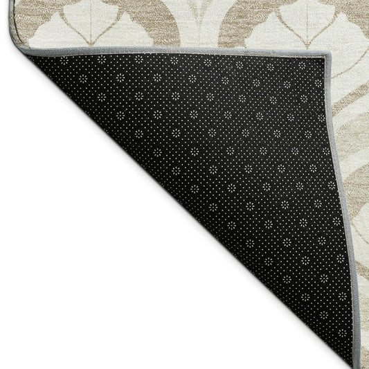 8' X 10' Beige And Taupe Geometric Washable Indoor Outdoor Area Rug HomeRoots