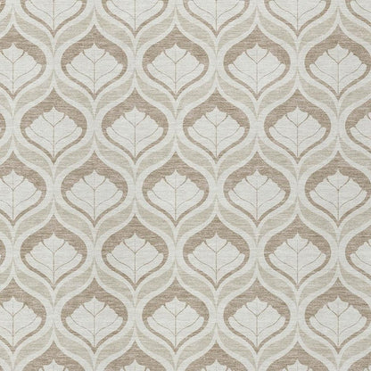 10' X 14' Beige And Taupe Geometric Washable Indoor Outdoor Area Rug HomeRoots