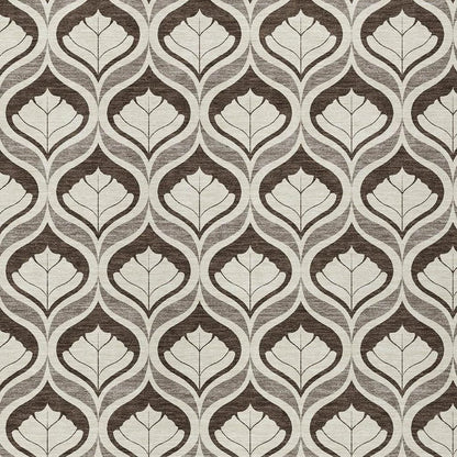 3' X 5' Brown And Beige Geometric Washable Indoor Outdoor Area Rug HomeRoots