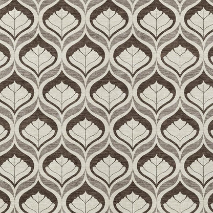 8' X 10' Brown And Beige Geometric Washable Indoor Outdoor Area Rug HomeRoots