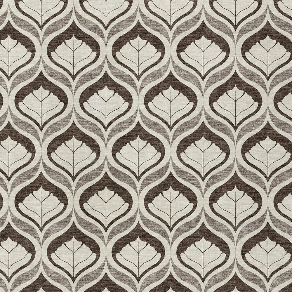 10' X 14' Brown And Beige Geometric Washable Indoor Outdoor Area Rug HomeRoots