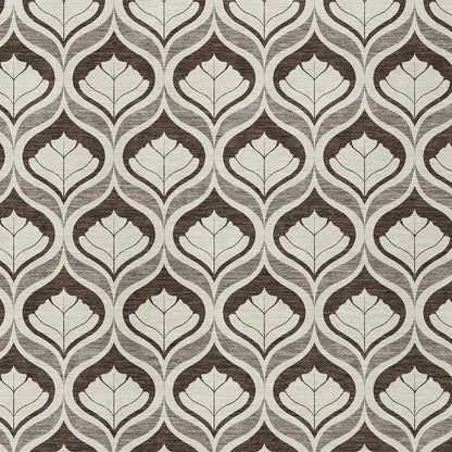 10' X 14' Brown And Beige Geometric Washable Indoor Outdoor Area Rug HomeRoots