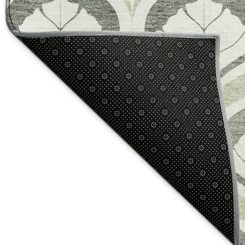 5' X 8' Lime Green And Beige Geometric Washable Indoor Outdoor Area Rug HomeRoots