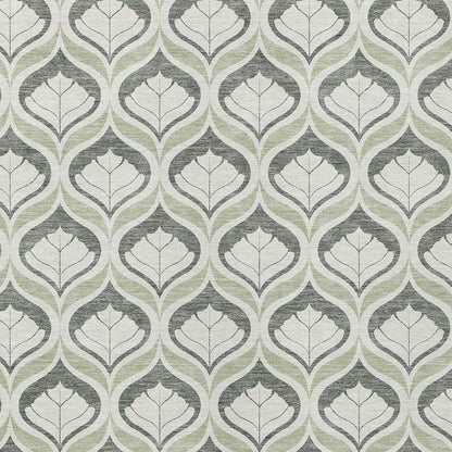 8' X 10' Lime Green And Beige Geometric Washable Indoor Outdoor Area Rug HomeRoots