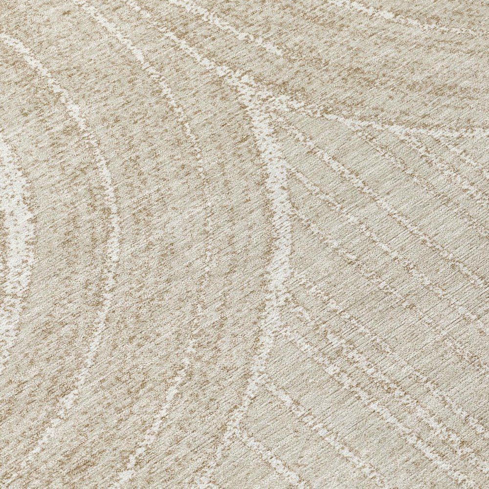 3' X 5' Beige And Tan Geometric Washable Indoor Outdoor Area Rug HomeRoots