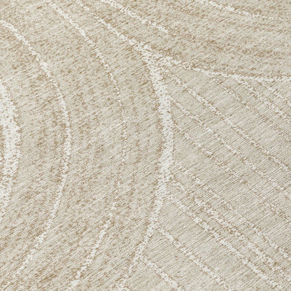 3' X 5' Beige And Tan Geometric Washable Indoor Outdoor Area Rug HomeRoots