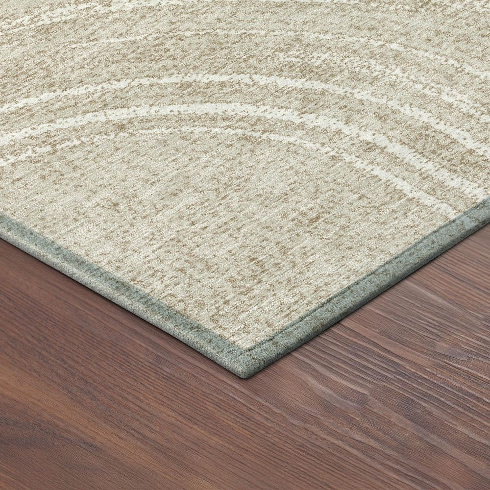 8' X 10' Beige And Tan Geometric Washable Indoor Outdoor Area Rug HomeRoots