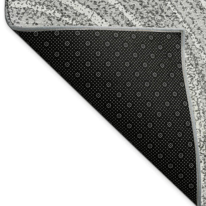 3' X 5' Charcoal And Gray Geometric Washable Indoor Outdoor Area Rug HomeRoots