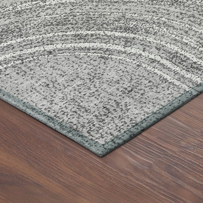 3' X 5' Charcoal And Gray Geometric Washable Indoor Outdoor Area Rug HomeRoots
