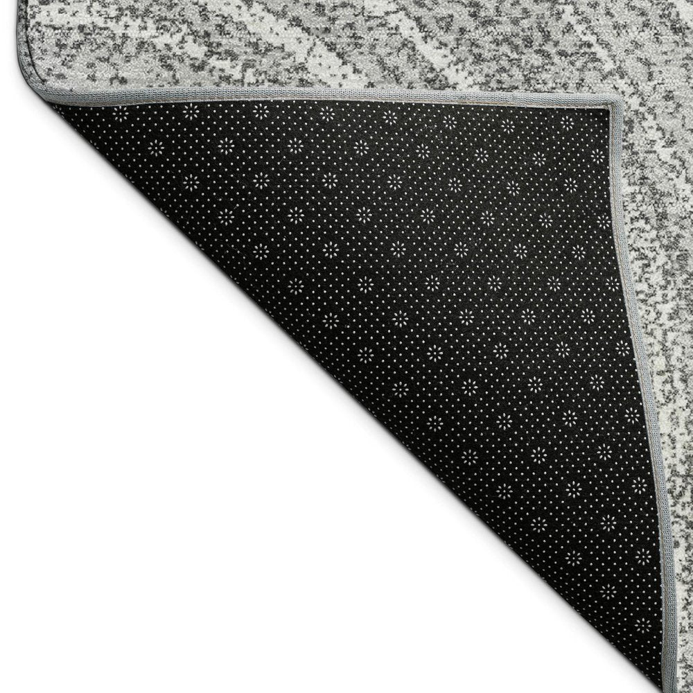 9' X 12' Charcoal And Gray Geometric Washable Indoor Outdoor Area Rug HomeRoots