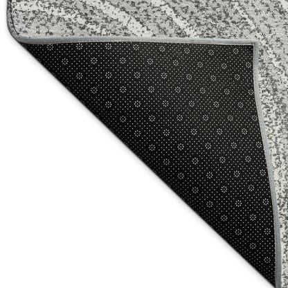 10' X 14' Charcoal And Gray Geometric Washable Indoor Outdoor Area Rug HomeRoots