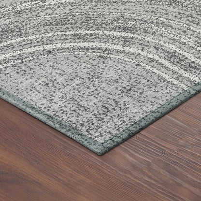 10' X 14' Charcoal And Gray Geometric Washable Indoor Outdoor Area Rug HomeRoots
