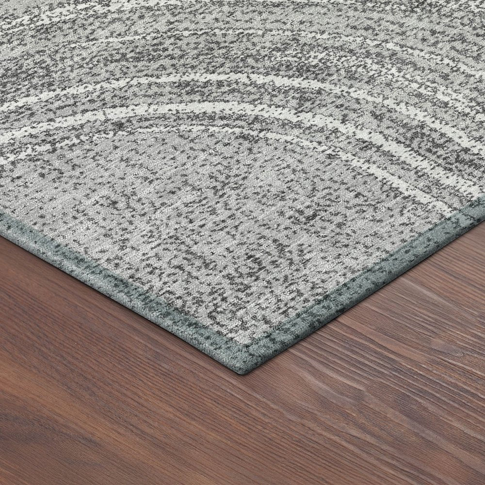 10' X 14' Charcoal And Gray Geometric Washable Indoor Outdoor Area Rug HomeRoots