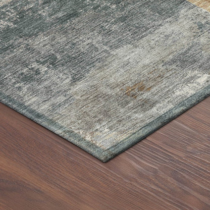 9' X 12' Khaki Gray And Ivory Geometric Washable Indoor Outdoor Area Rug HomeRoots
