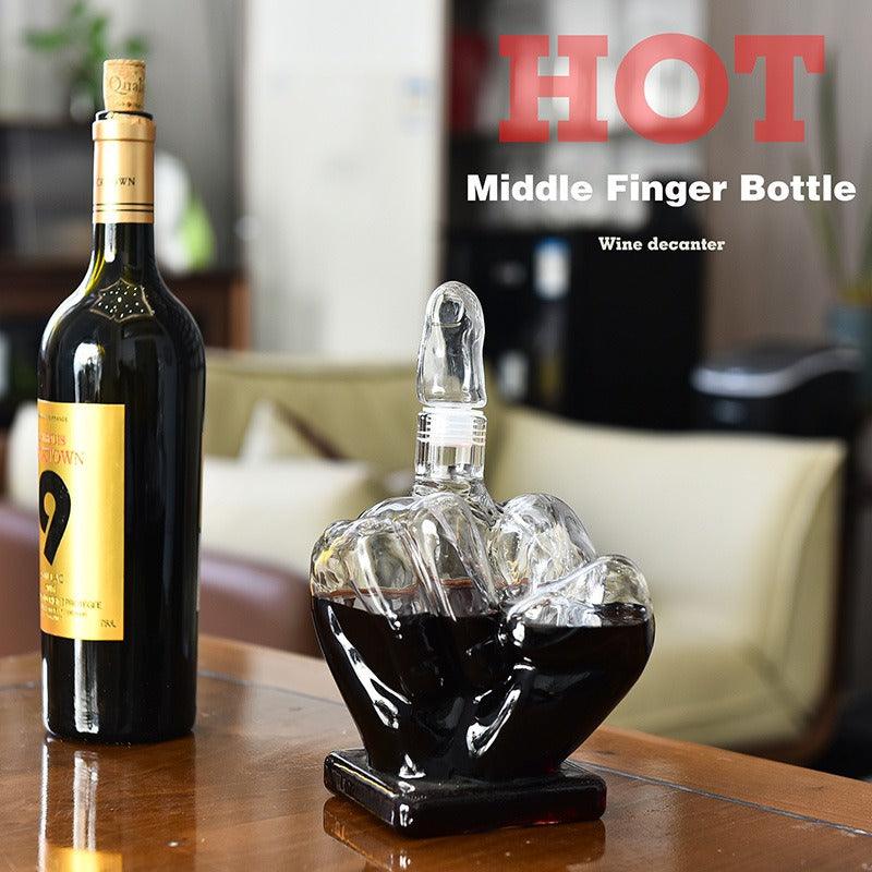 Finger Whisky Decanter Wine Glass Decanter Whiskey Container Dispenser For Beverage - FurniFindUSA