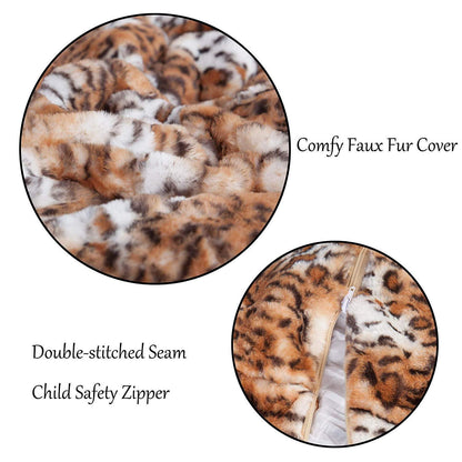 Comfy Bean Bag Chair Sofa Plush Furry Sponge Filling for Adults and Kids 3 Ft - FurniFindUSA