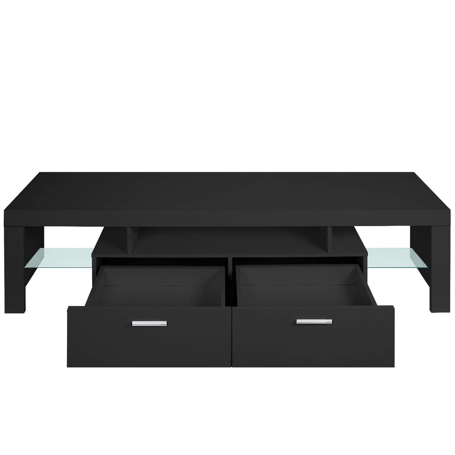 LED TV stand modern TV stand with storage Entertainment Center with drawer TV cabinet - FurniFindUSA