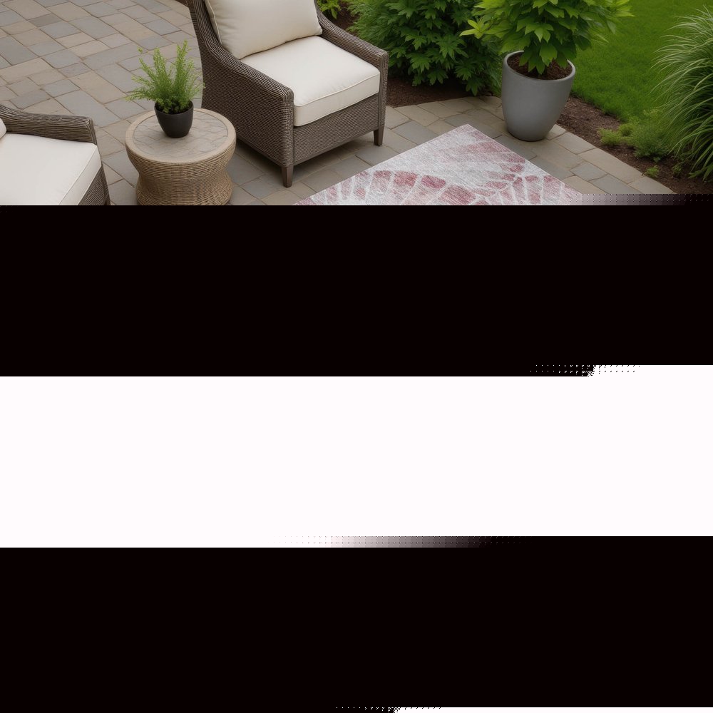 5' X 8' Blush And Ivory Seashell Washable Indoor Outdoor Area Rug — view 19