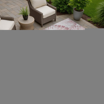 5' X 8' Blush And Ivory Seashell Washable Indoor Outdoor Area Rug HomeRoots