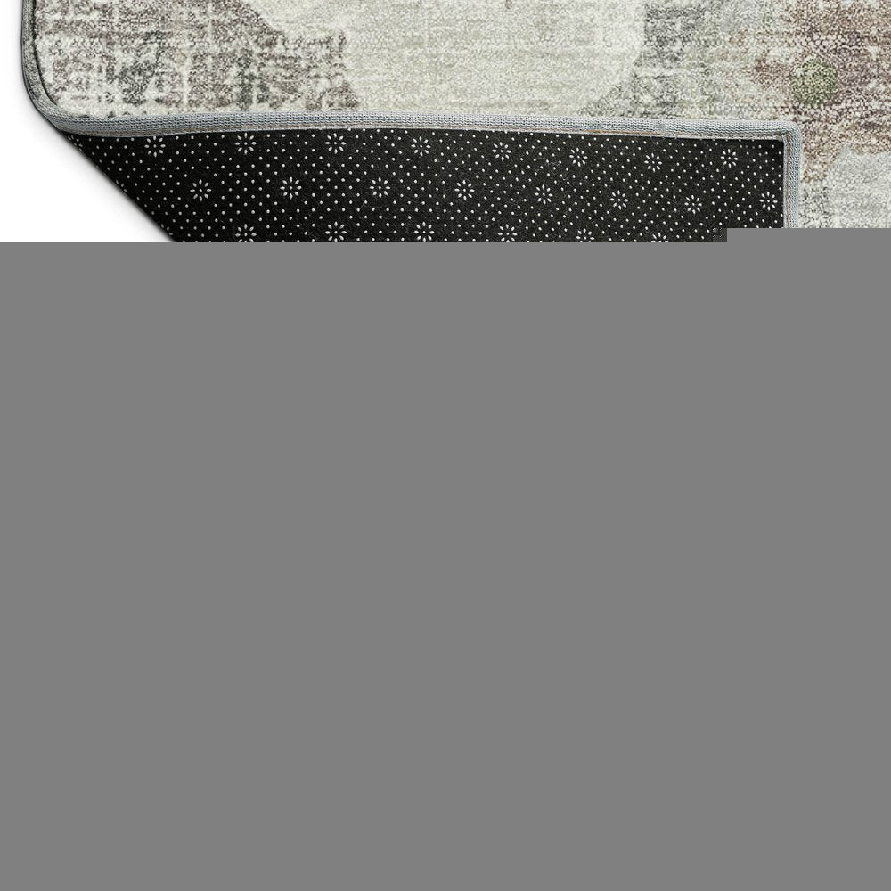 8' X 10' Beige Sage And Brown Floral Washable Indoor Outdoor Area Rug — view 9