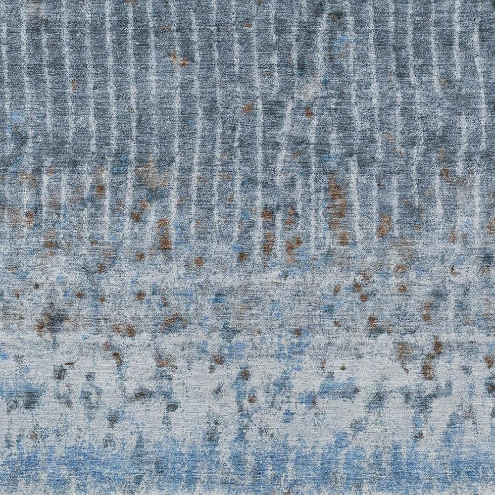10' X 14' Blue And Green Abstract Washable Indoor Outdoor Area Rug HomeRoots