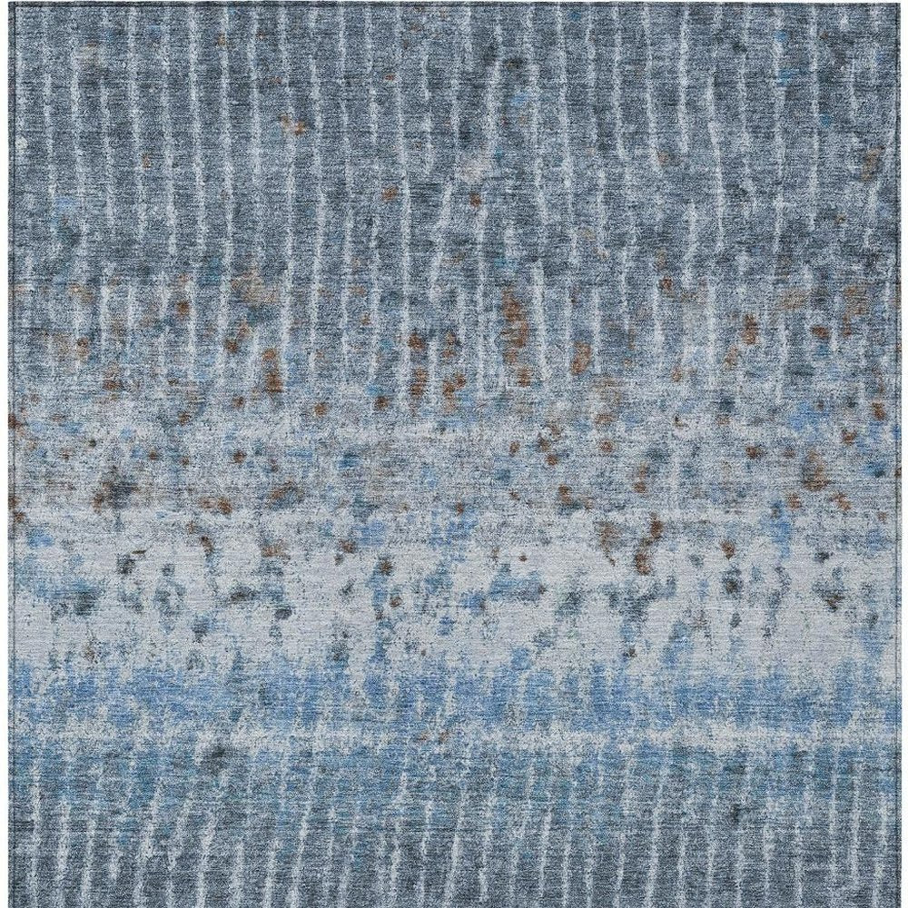 10' X 14' Blue And Green Abstract Washable Indoor Outdoor Area Rug HomeRoots