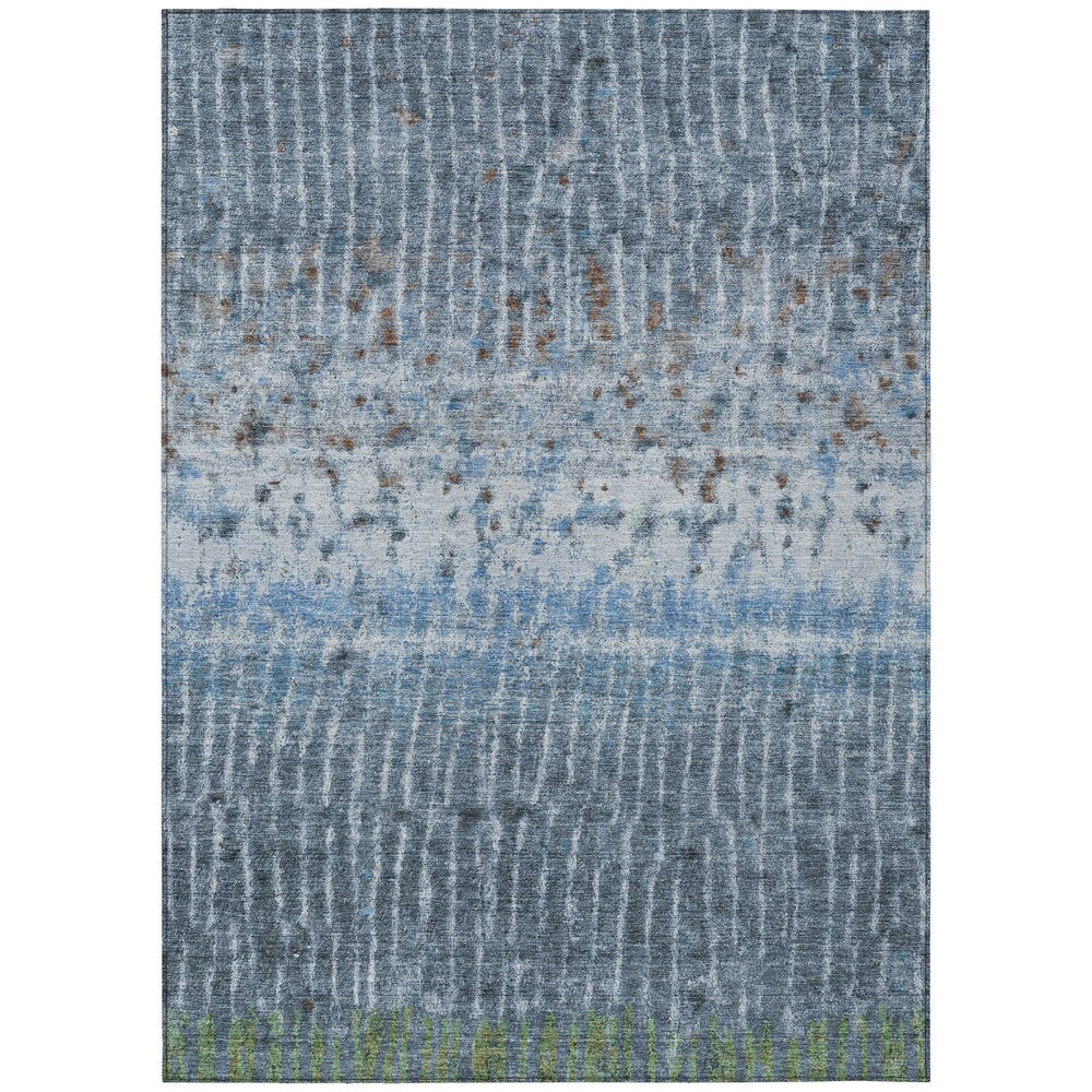 10' X 14' Blue And Green Abstract Washable Indoor Outdoor Area Rug HomeRoots