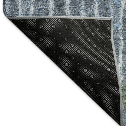 10' X 14' Blue And Green Abstract Washable Indoor Outdoor Area Rug HomeRoots