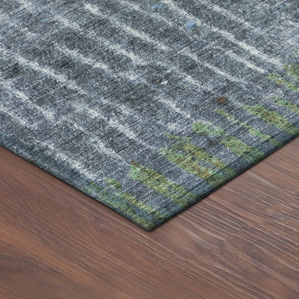 10' X 14' Blue And Green Abstract Washable Indoor Outdoor Area Rug HomeRoots
