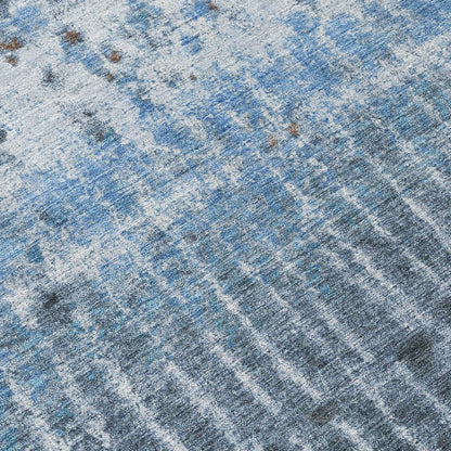 10' X 14' Blue And Green Abstract Washable Indoor Outdoor Area Rug HomeRoots