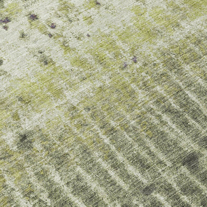 3' X 5' Olive Green And Copper Abstract Washable Indoor Outdoor Area Rug HomeRoots