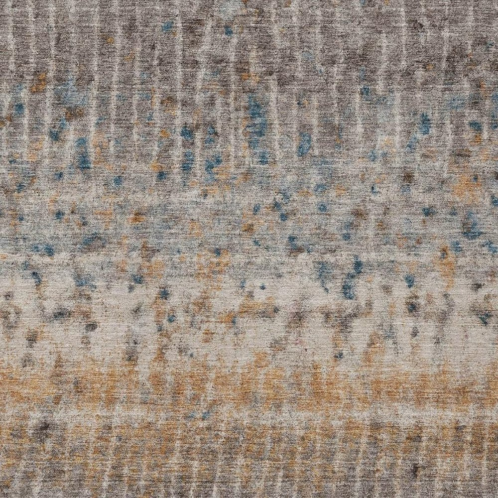 8' X 10' Taupe Merlot And Copper Abstract Washable Indoor Outdoor Area Rug HomeRoots