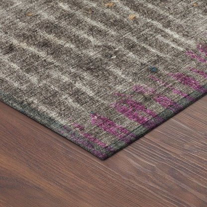 8' X 10' Taupe Merlot And Copper Abstract Washable Indoor Outdoor Area Rug HomeRoots
