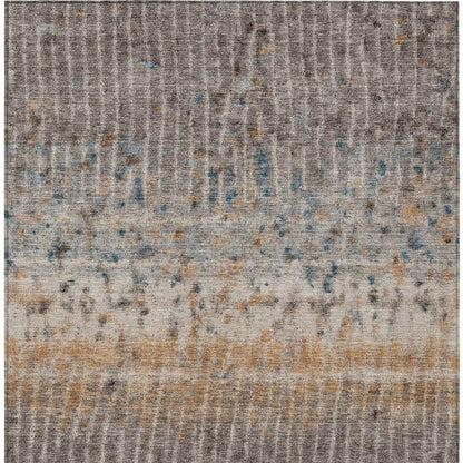 10' X 14' Taupe Merlot And Copper Abstract Washable Indoor Outdoor Area Rug HomeRoots