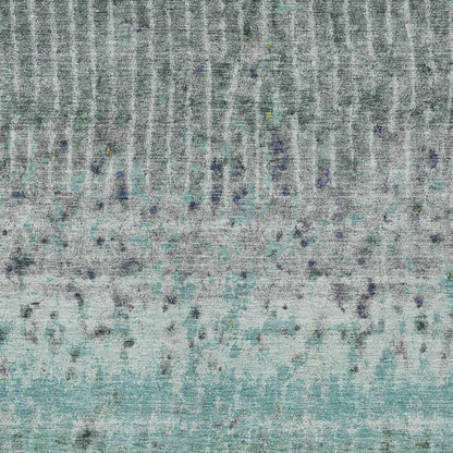 5' X 8' Teal Blue Gold And Gray Abstract Washable Indoor Outdoor Area Rug HomeRoots