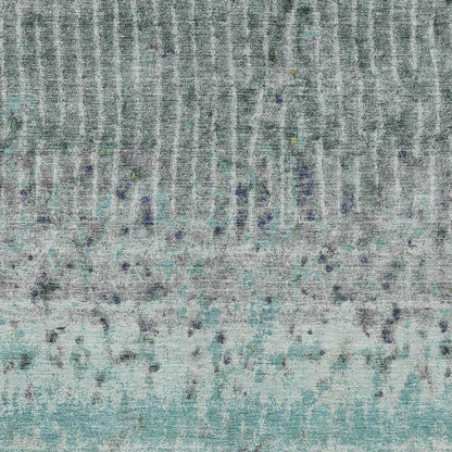 9' X 12' Teal Blue Gold And Gray Abstract Washable Indoor Outdoor Area Rug HomeRoots