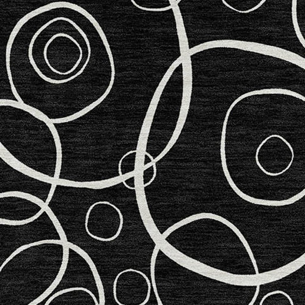 3' X 5' Black And Ivory Geometric Washable Indoor Outdoor Area Rug HomeRoots