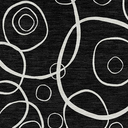 3' X 5' Black And Ivory Geometric Washable Indoor Outdoor Area Rug HomeRoots