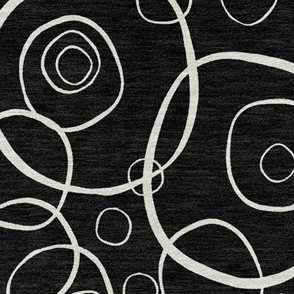 10' X 14' Black And Ivory Geometric Washable Indoor Outdoor Area Rug HomeRoots